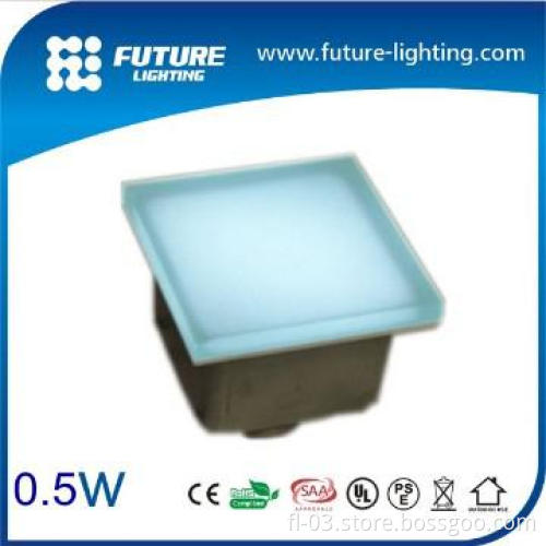 5 year warranty CREE 100x100mm RGB square underground light